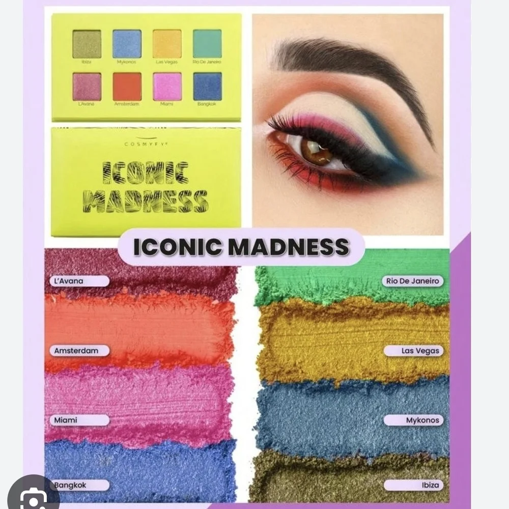 Cosmyfy Iconic Madness Eyeshadow Palette Bold Makeup